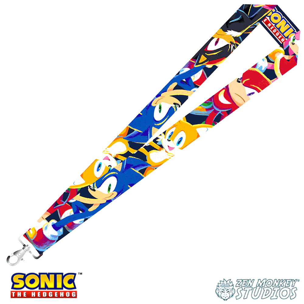 Zen Monkey Studios Chalk Style - Sonic the Hedgehog Lanyard