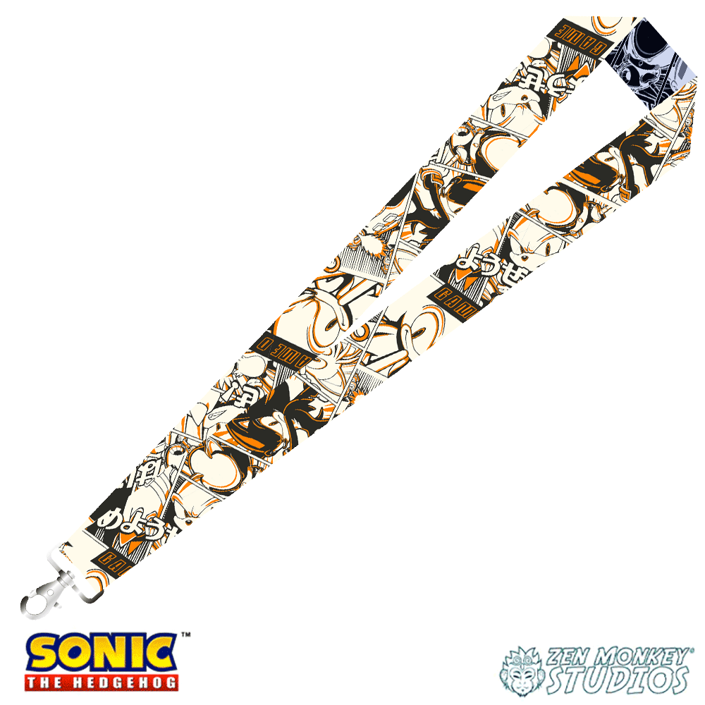 Zen Monkey Studios Manga Style - Sonic the Hedgehog Lanyard