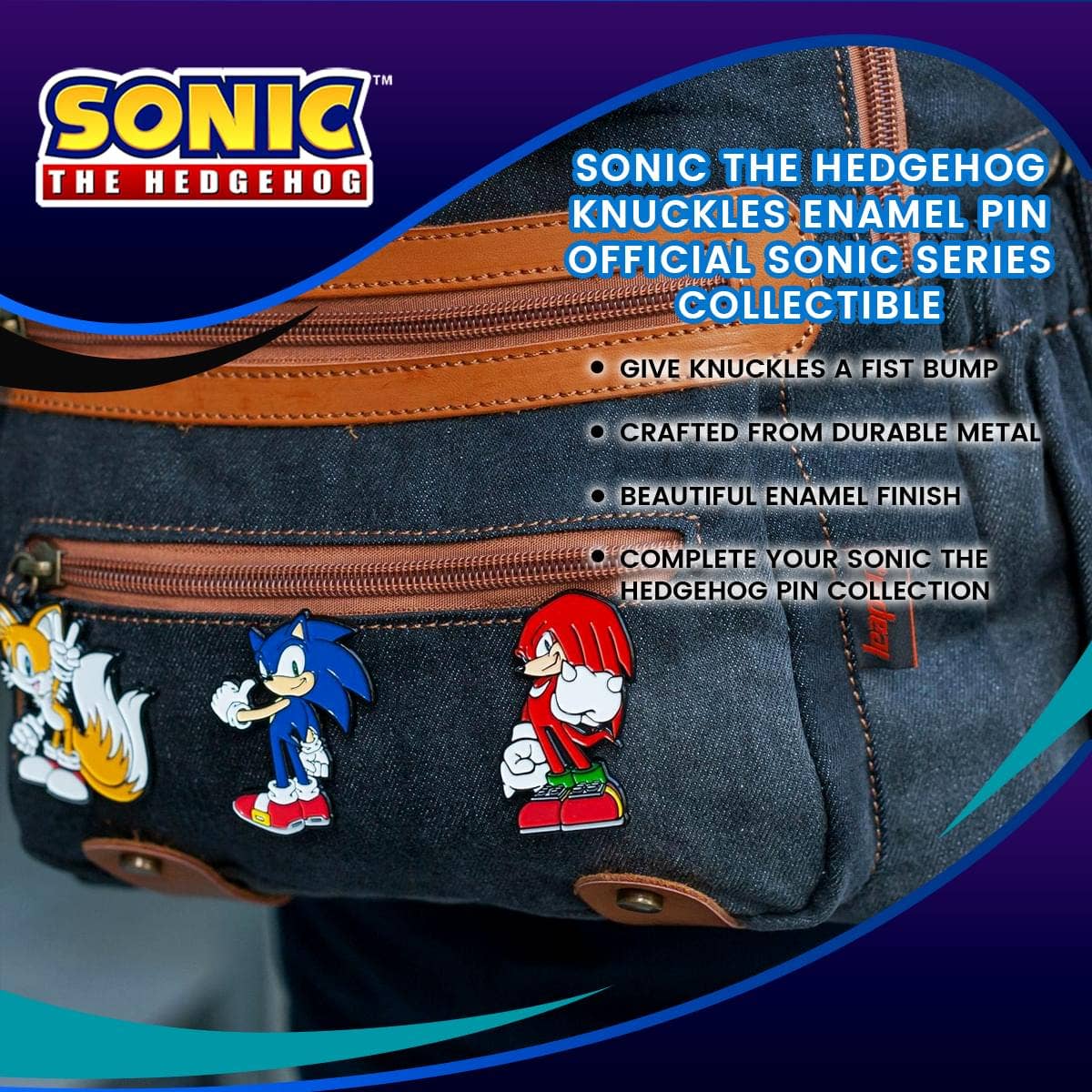 Sonic the Hedgehog Knuckles Enamel Collector Pin